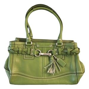 Coach Hampton F13084 Pebble Leather Braided Handbag